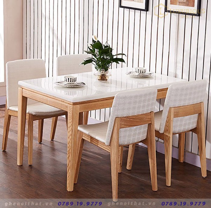 Bộ bàn ăn gỗ hiện đại