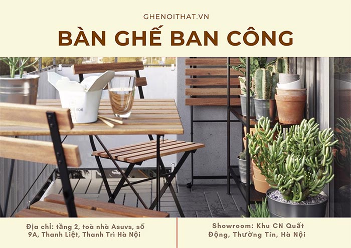 Bàn ghế ban công