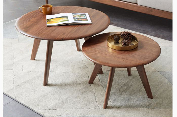 Mẫu bàn đôi bằng gỗ dành cho không gian phòng khách 