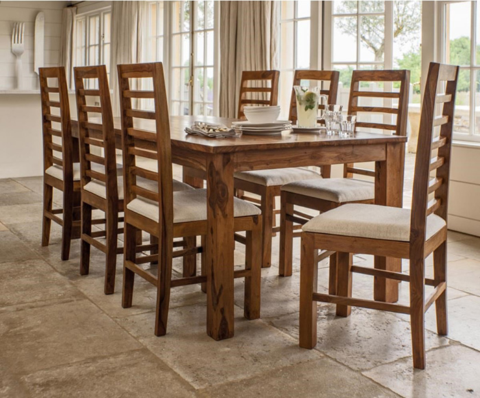 Mẫu bàn ăn 8 ghế hình chữ nhật thiết kế vô cùng đẹp 