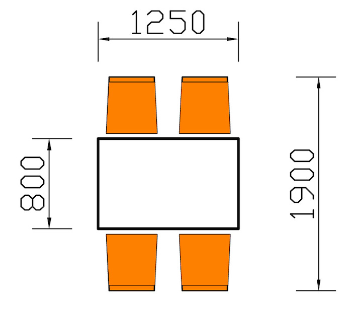 Bàn ăn hình chữ nhật có 4 ghế rộng hơn bàn vuông 4 ghế 