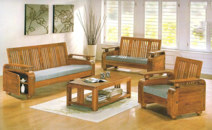 Mẫu bàn ghế gỗ phòng khách giá 5 triệu 